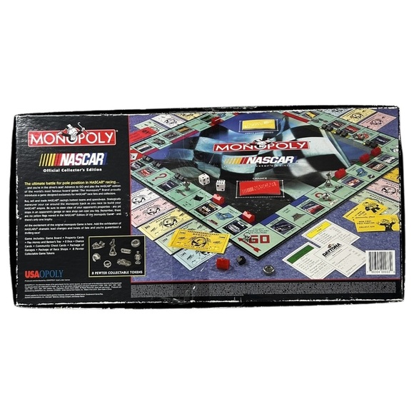 1997 Monopoly NASCAR Official Collector's Edition 8 Tokens COMPLETE Racing Game - Picture 6 of 6